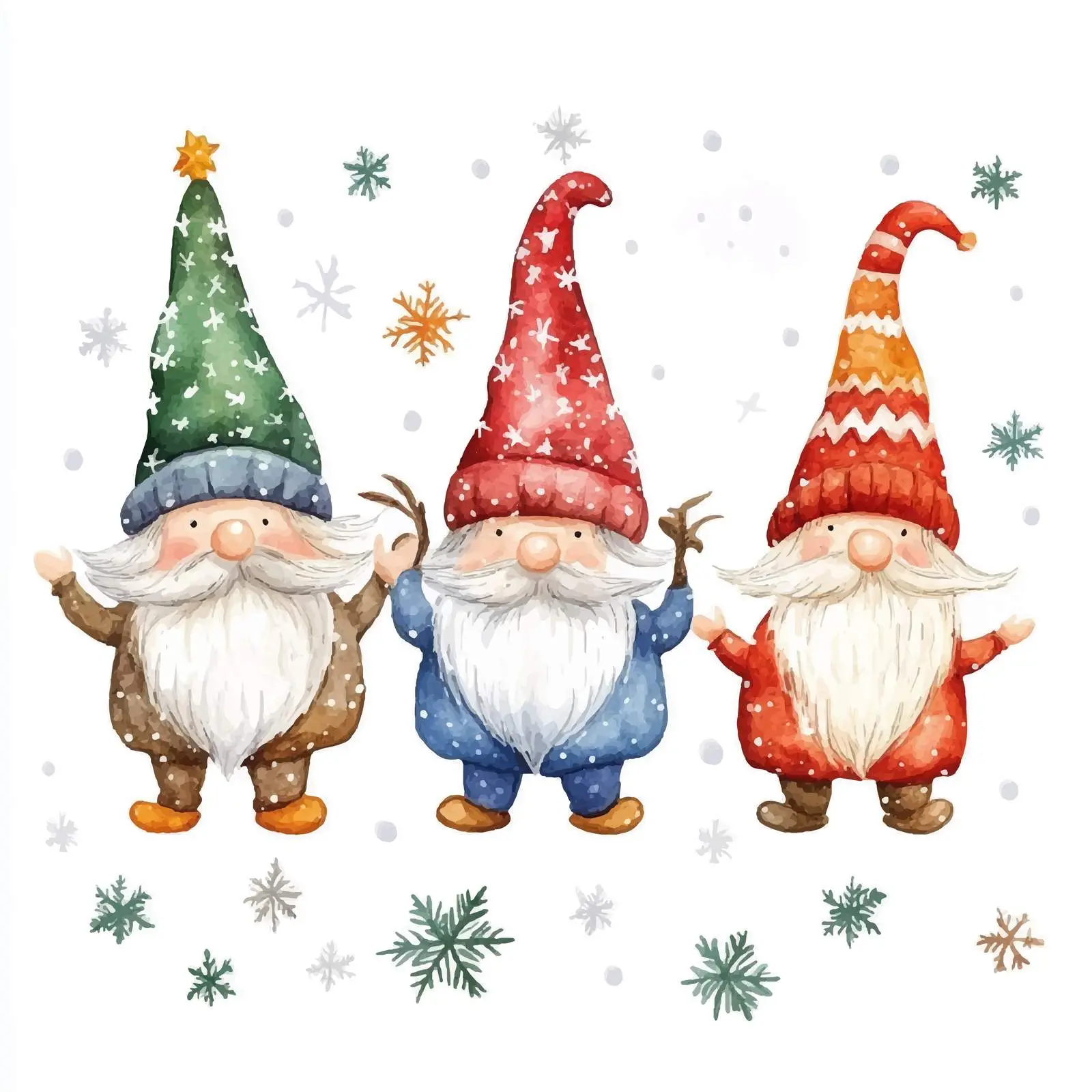 Funny Scandinavian Gnomes Parchment Banner — free download from Dotvec
