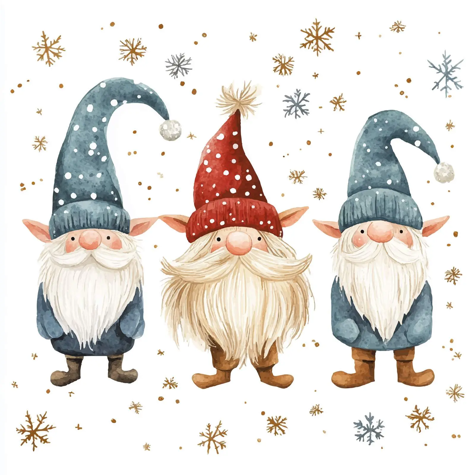 Funny Scandinavian Gnomes Parchment Banner — free download from Dotvec