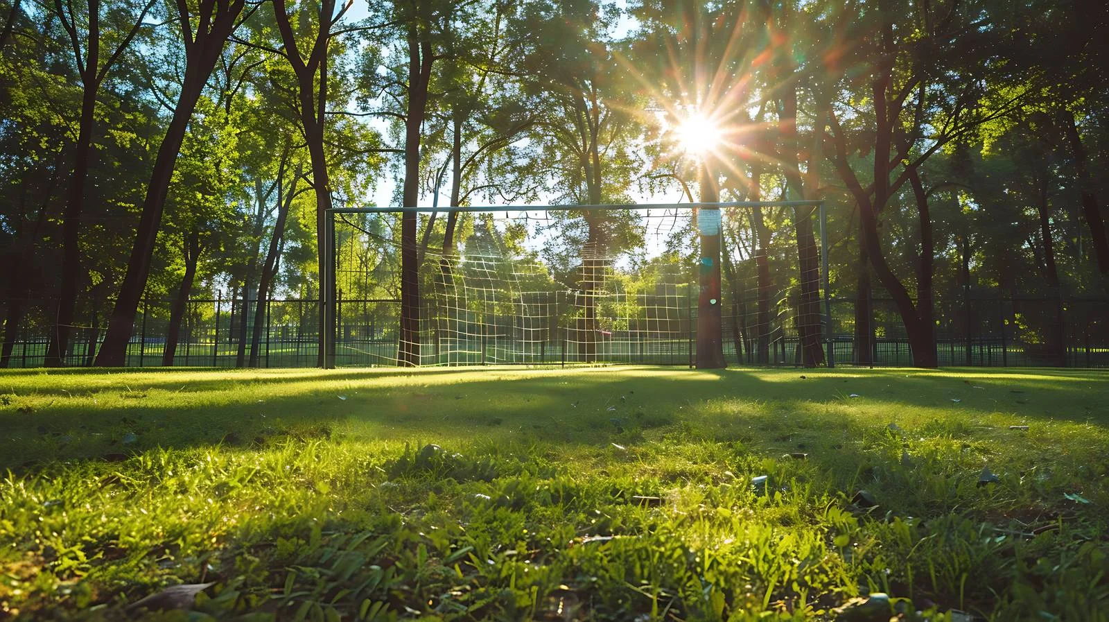Sunny Football Goal in Park — free download from Dotvec