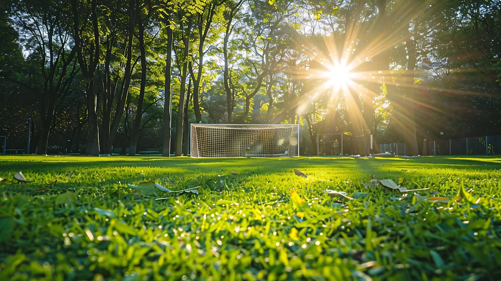 Sunny Park Football Goal Isolated Image — free download from Dotvec