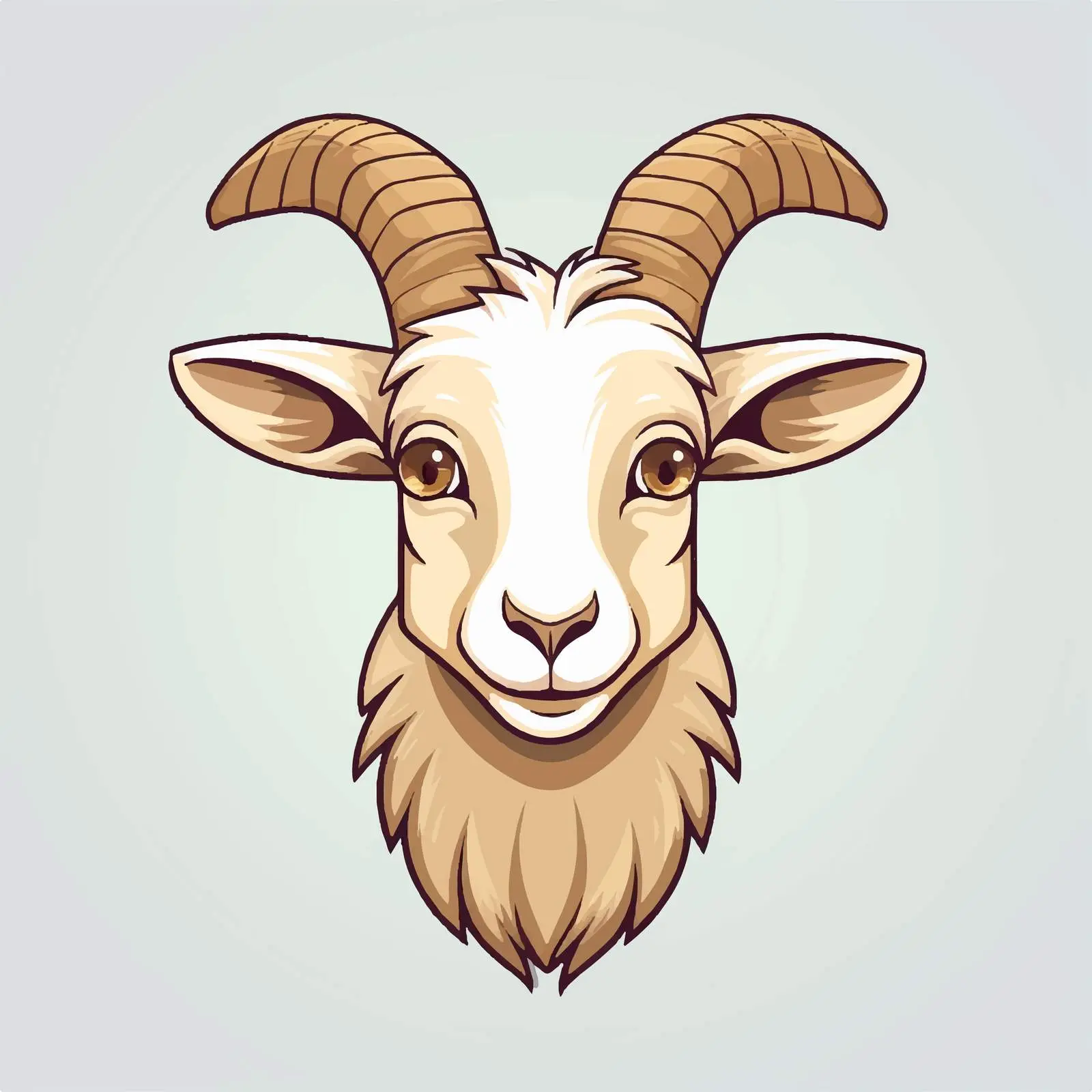 Cartoon Goat Line Art Vector Illustration — free download from Dotvec