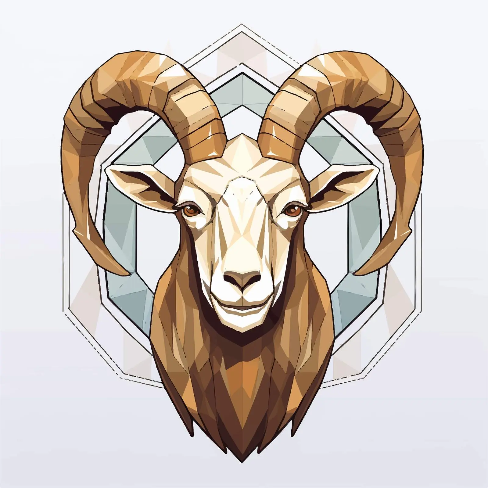 Goat Line Vector Illustration on White Background — free download from Dotvec