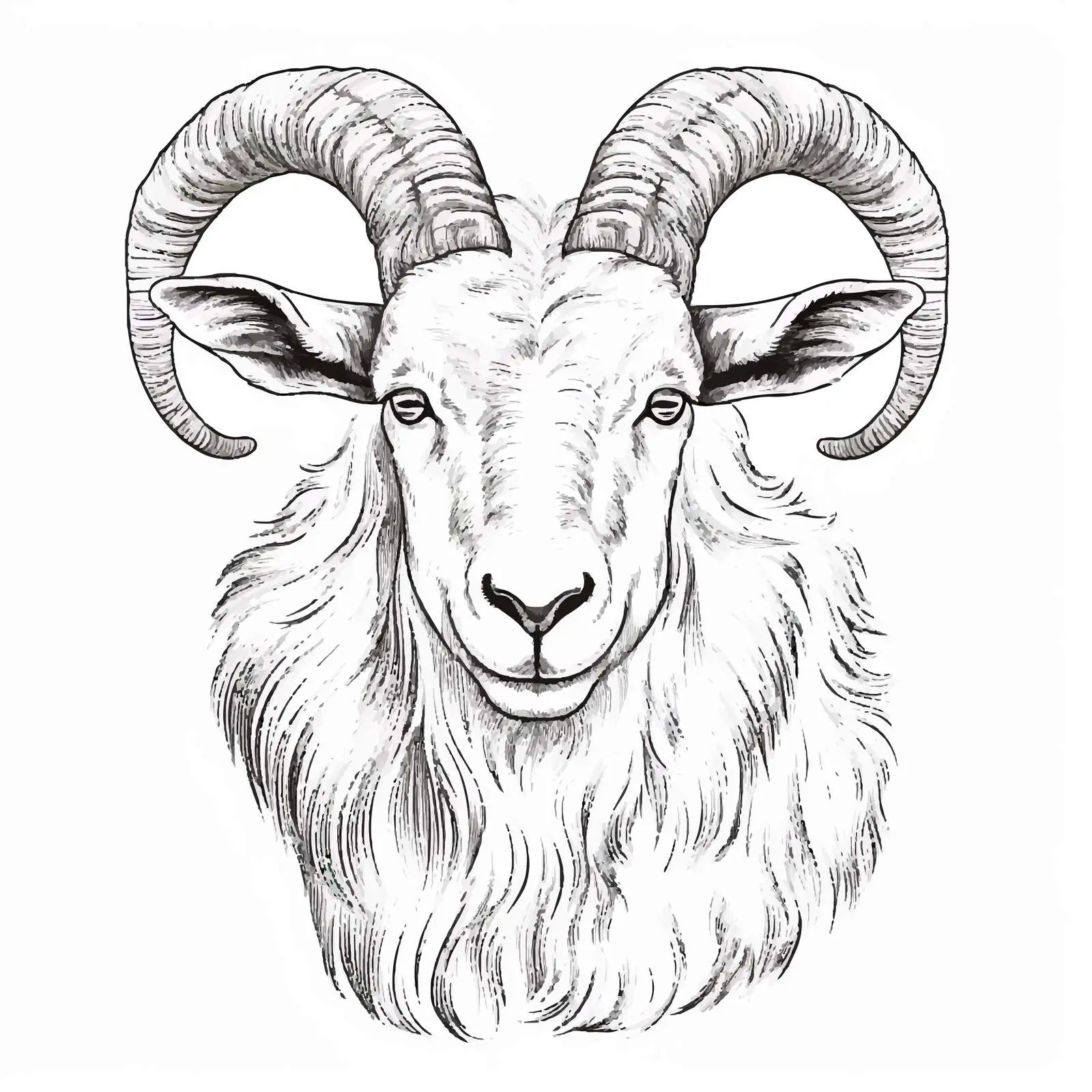 Goat Vector Illustration on White Background – free oats image from Dotvec