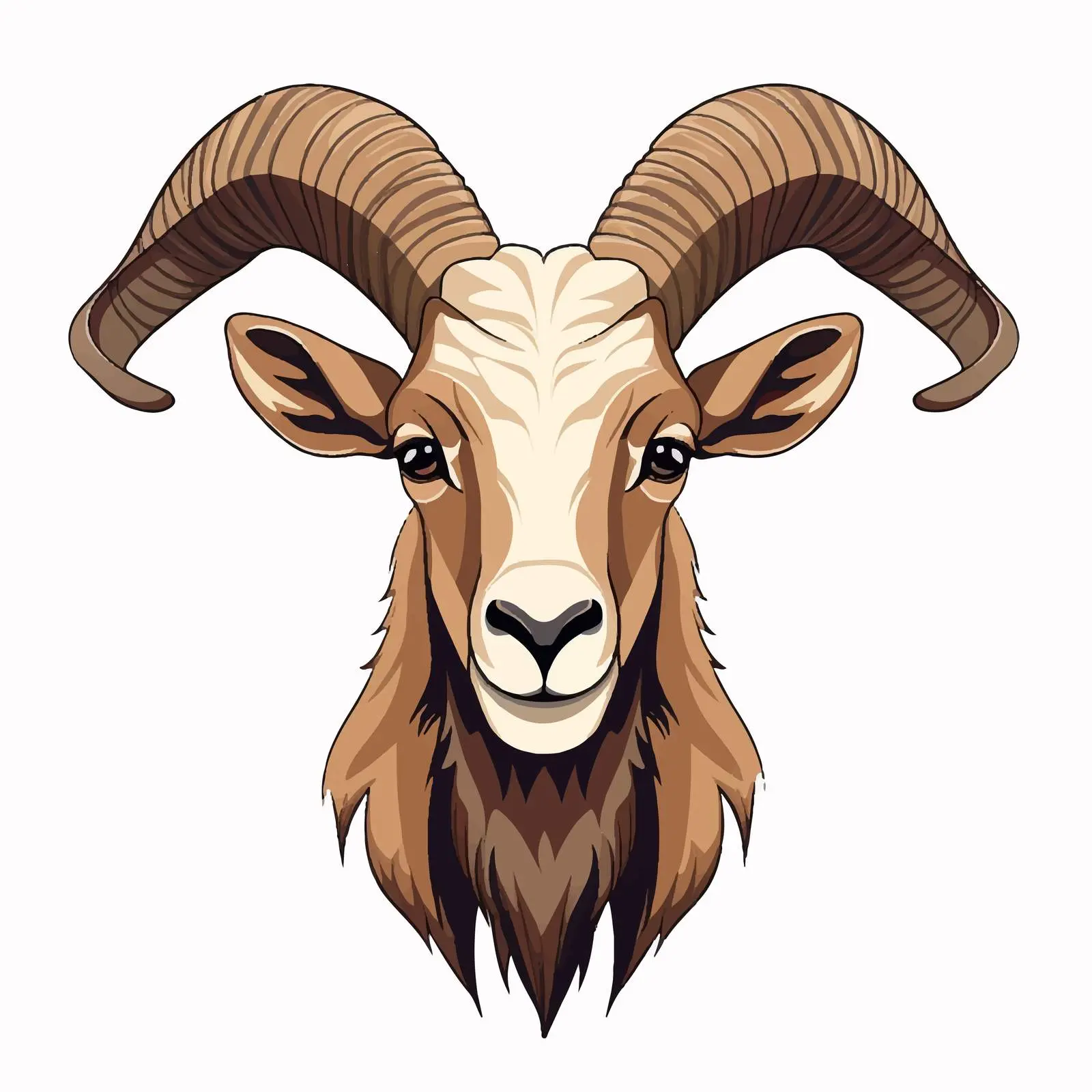 Goat Vector Illustration on White Background — free download from Dotvec