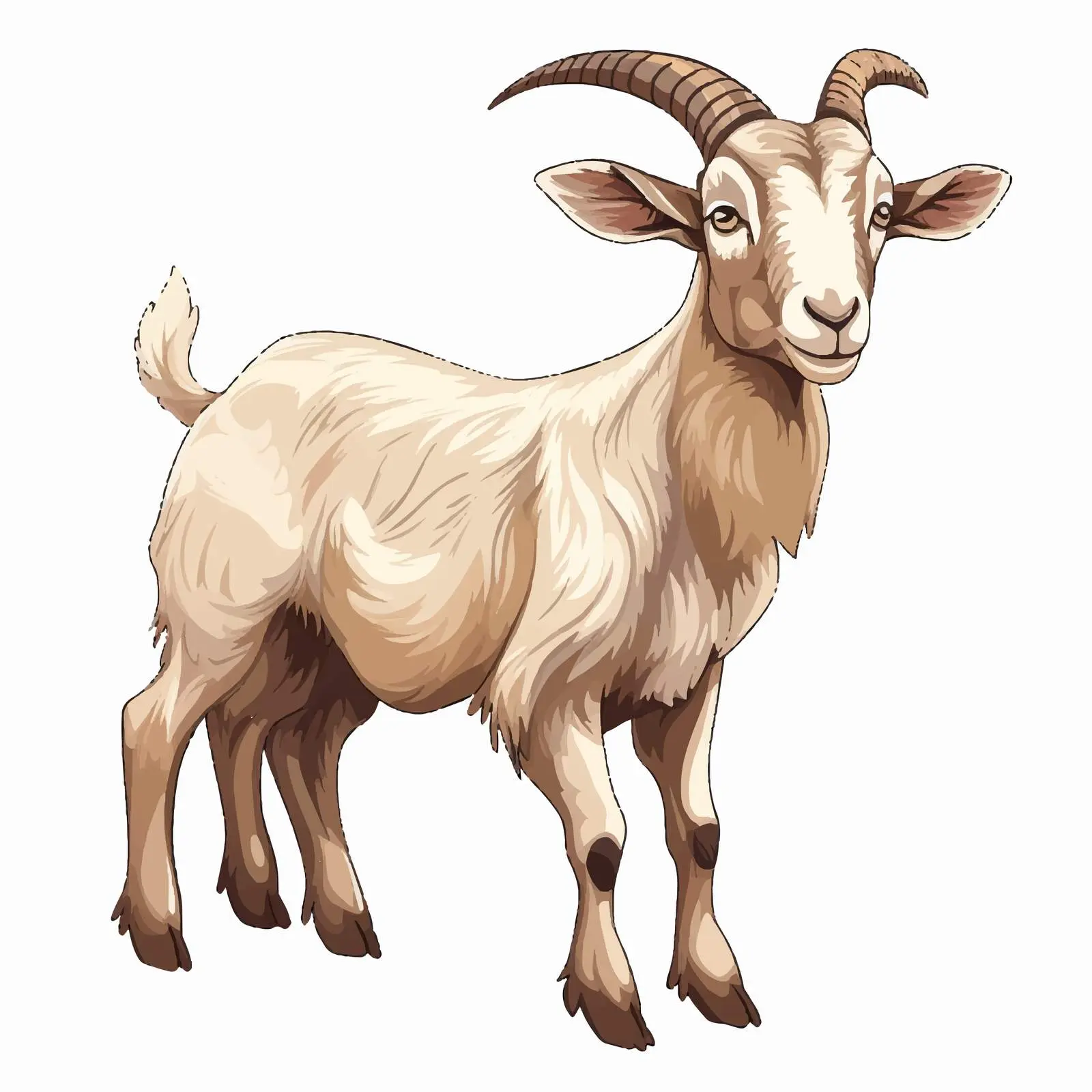 Goat Vector Illustration on White Background — free download from Dotvec