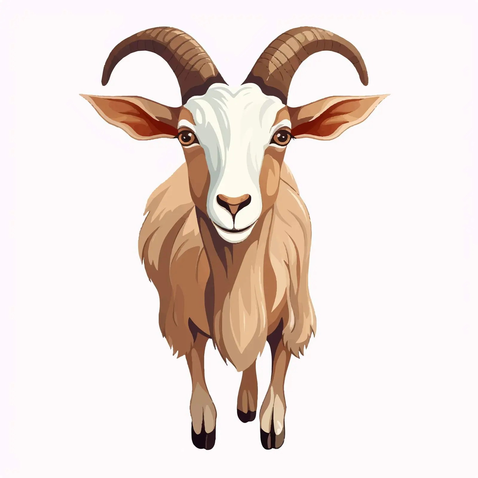 Top View Goat Vector Illustration on White Background — free download from Dotvec