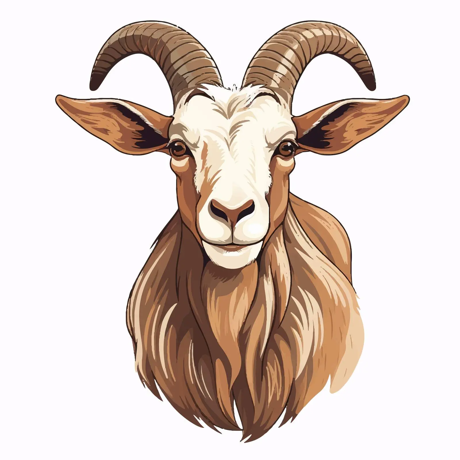 Top View Goat Vector Illustration on White Background — free download from Dotvec