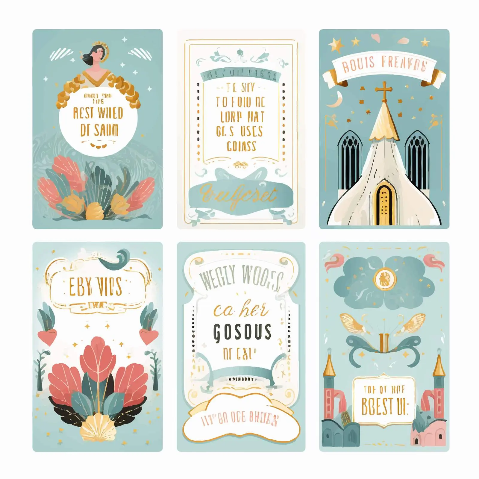 Religious Greeting Card Design Templates Set – free god image from Dotvec
