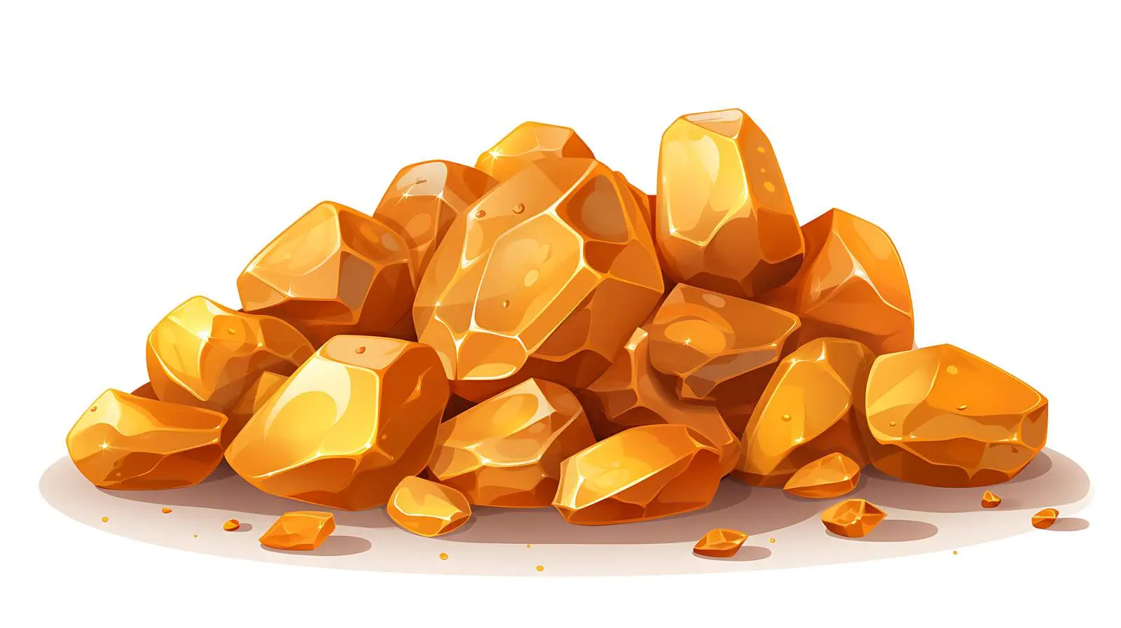 Fantasy Gold Ore Art Illustration — free download from Dotvec