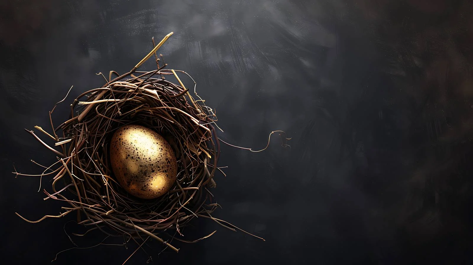 Easter Egg Nest Black Background — free download from Dotvec