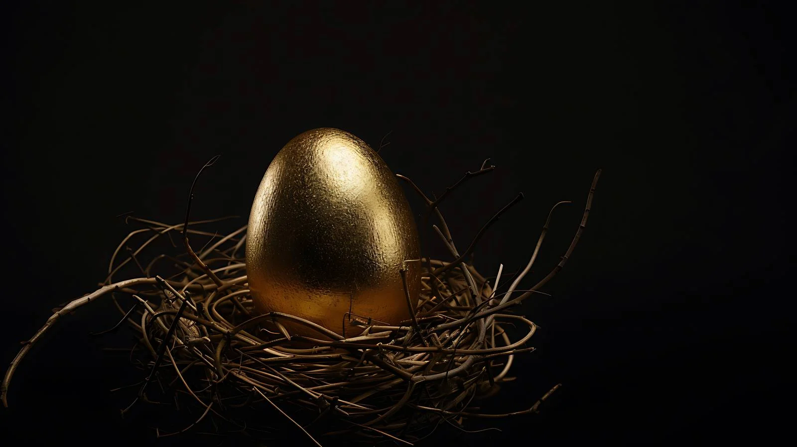 Easter Concept Egg Nest Black Background — free download from Dotvec