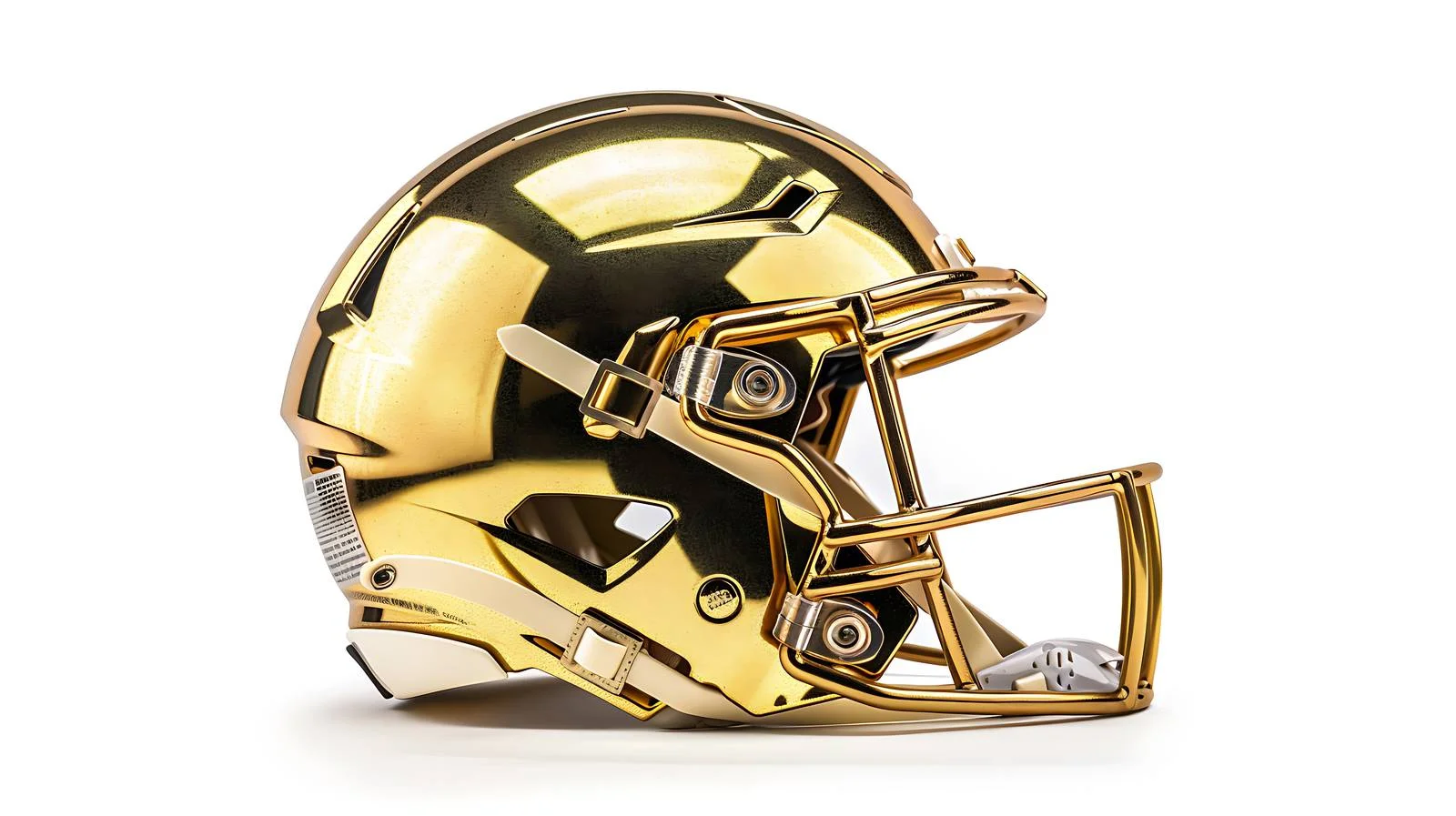 Shiny Gold Football Helmet Isolated Side View — free download from Dotvec