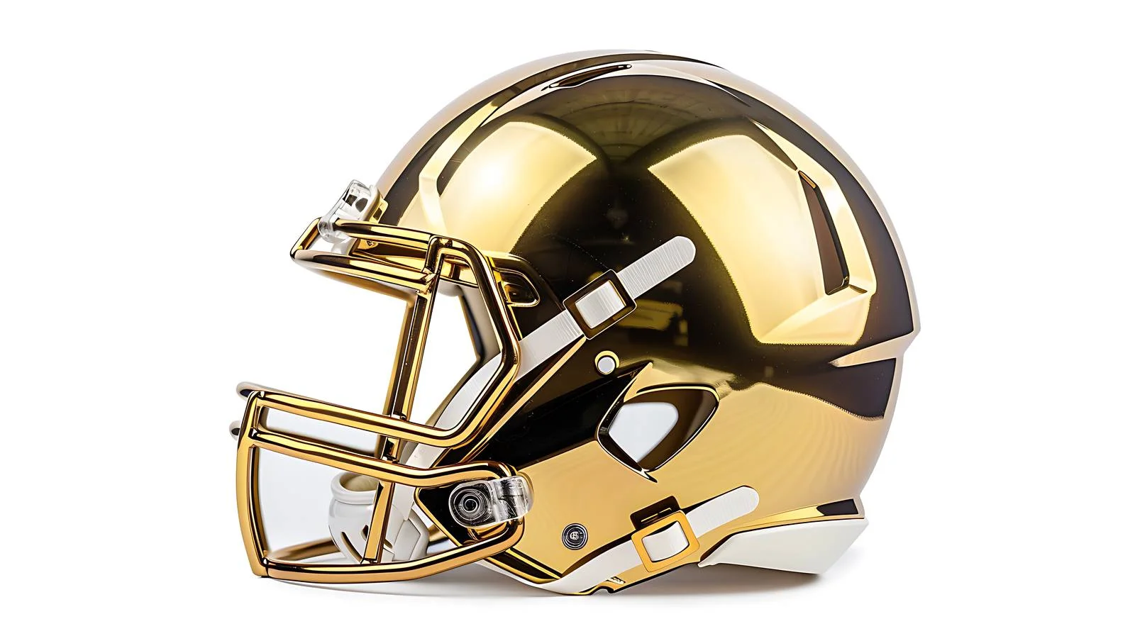 Shiny Gold Profile Football Helmet Isolated — free download from Dotvec