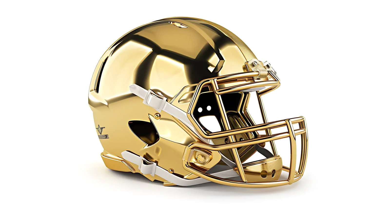 Shiny Gold Football Helmet on White Background — free download from Dotvec