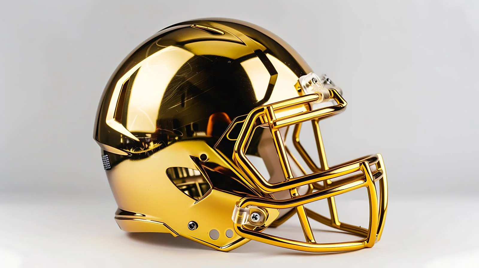 Shiny Gold Football Helmet on White Background — free download from Dotvec