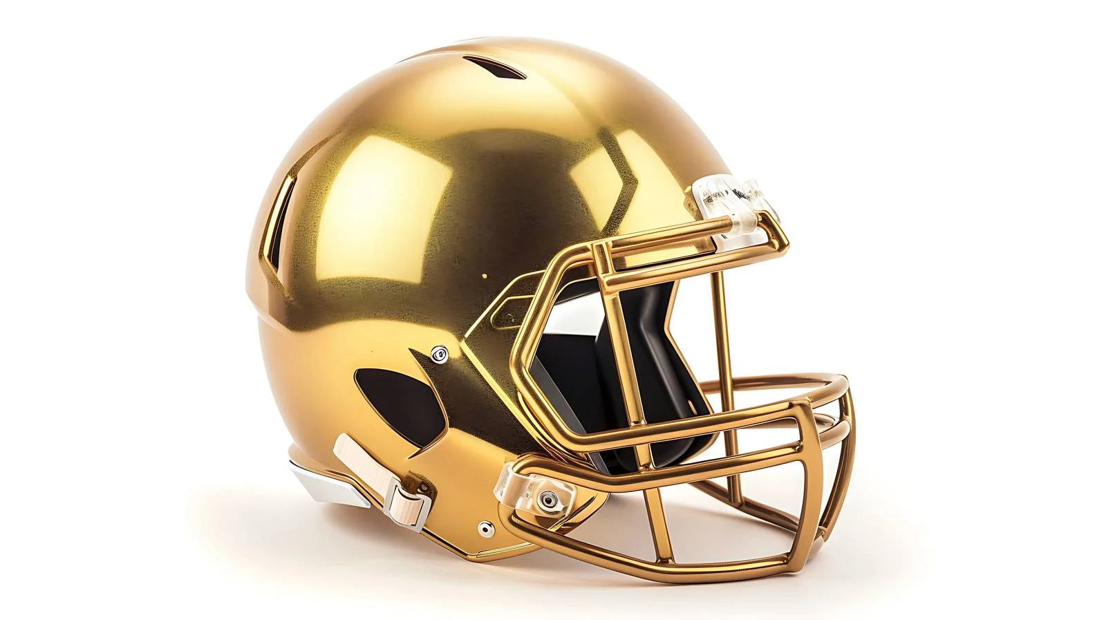 Shiny Gold Football Helmet on White Background — free download from Dotvec