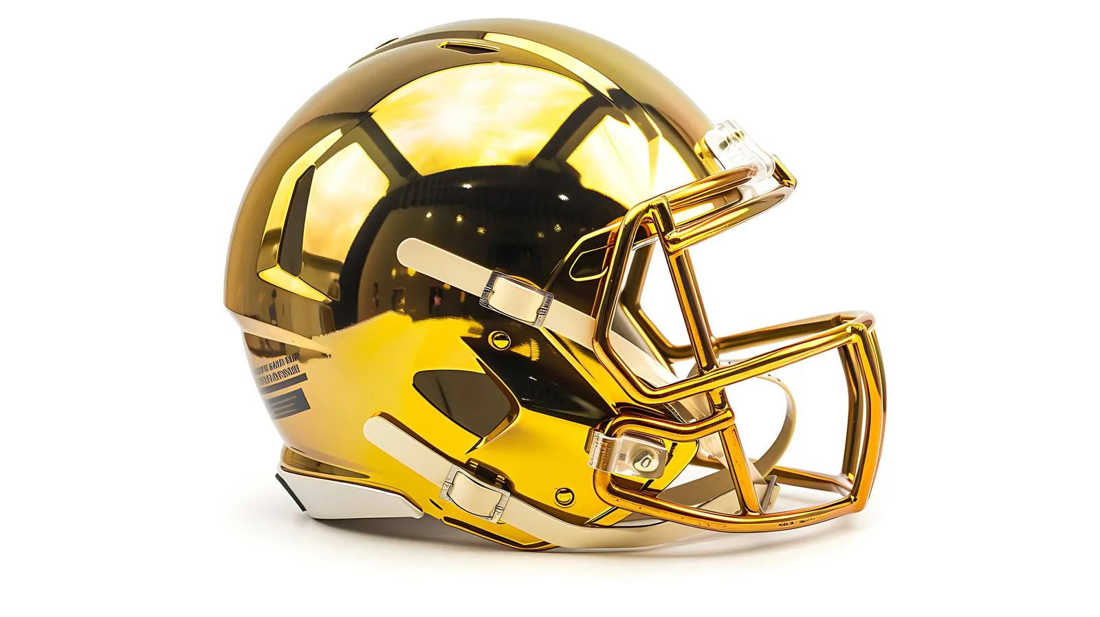 Shiny Gold Football Helmet on White — free download from Dotvec