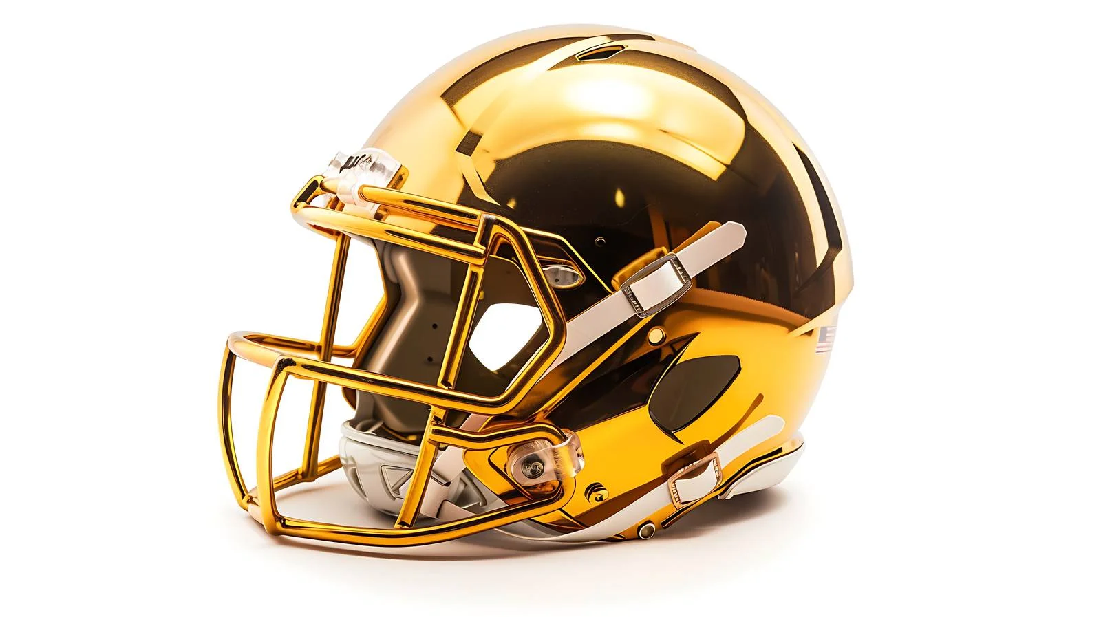 Shiny Gold Football Helmet on White Background — free download from Dotvec