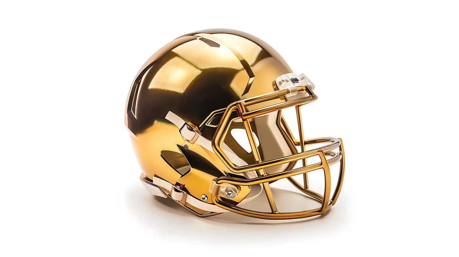 Shiny Gold Football Helmet on White — free download from Dotvec