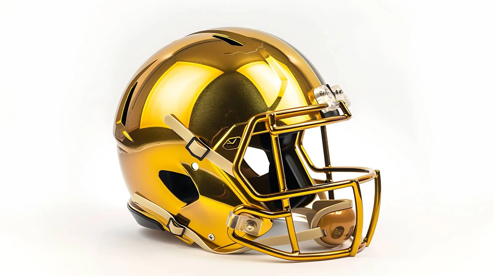Shiny Gold Football Helmet on White — free download from Dotvec