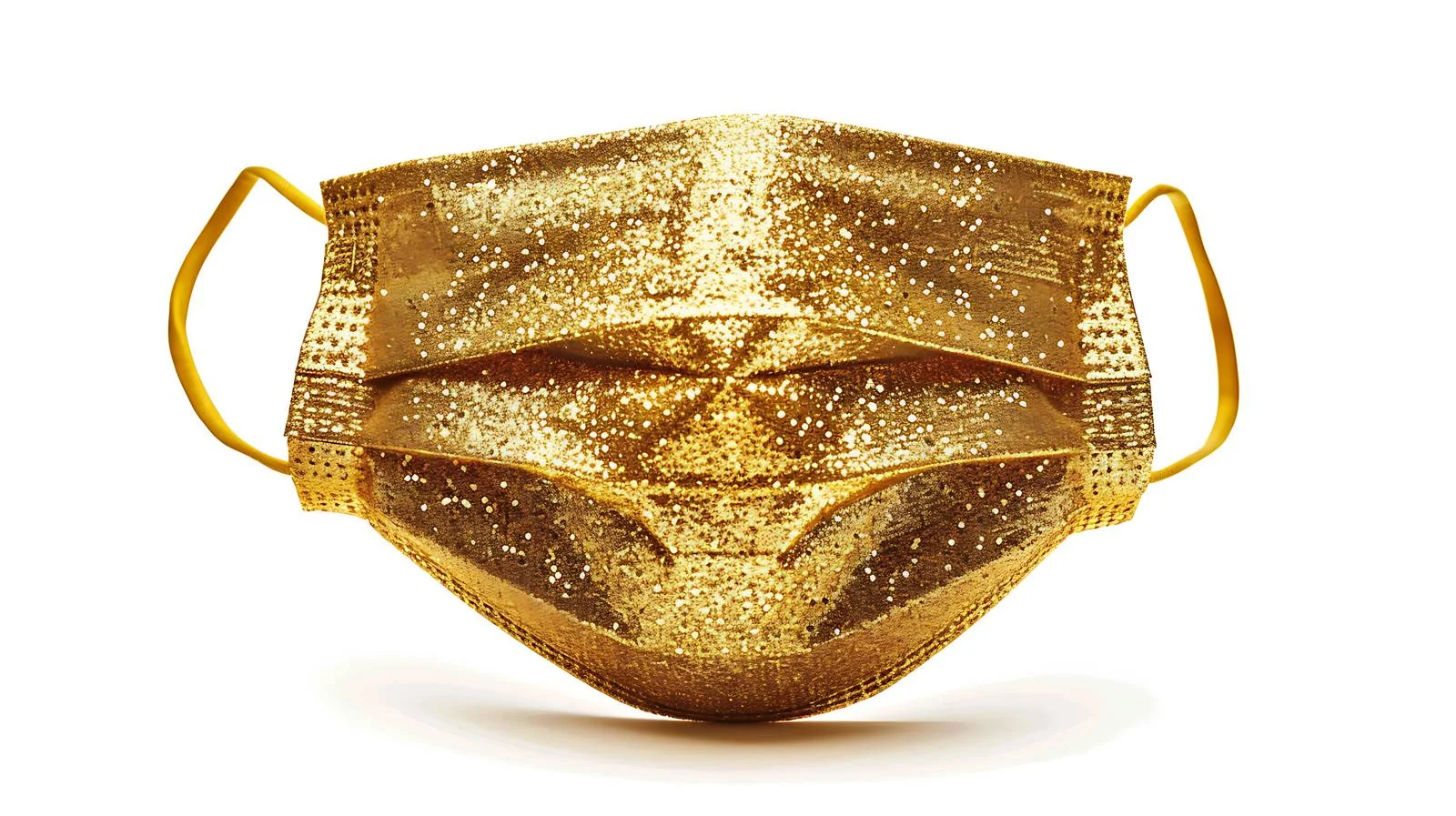 Gold Glitter Medical Face Mask — free download from Dotvec