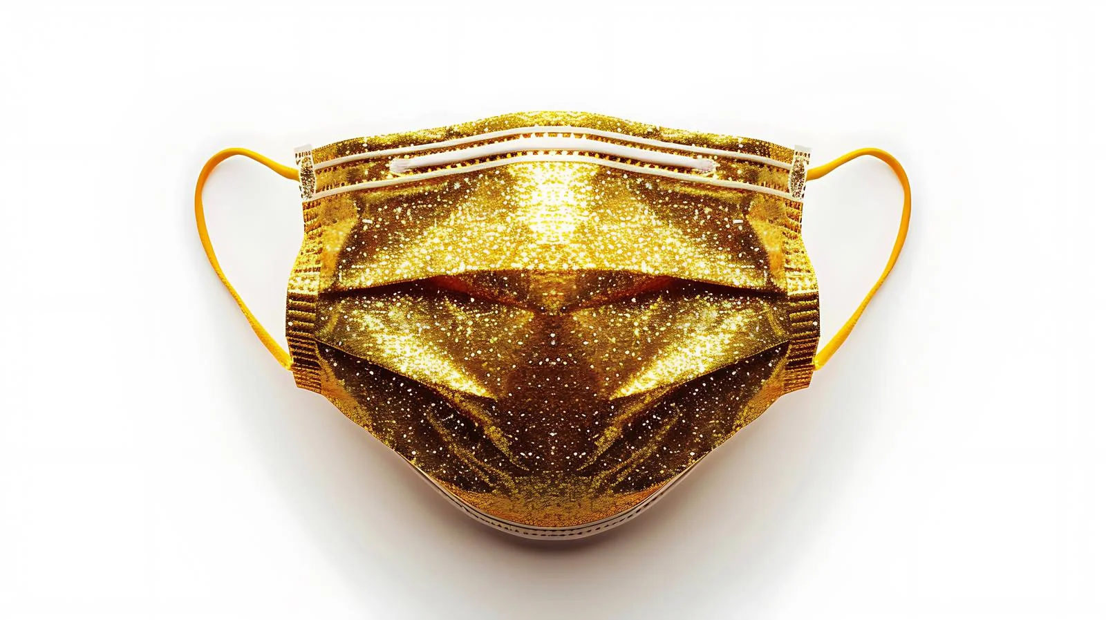 Luxurious Gold Glitter Medical Face Mask — free download from Dotvec