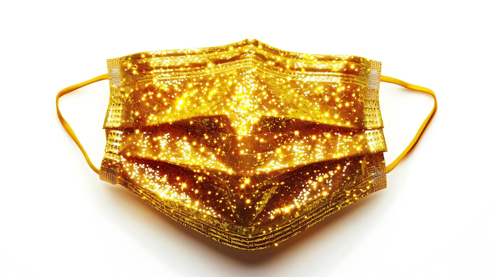 Luxurious Gold Glitter Medical Face Mask — free download from Dotvec