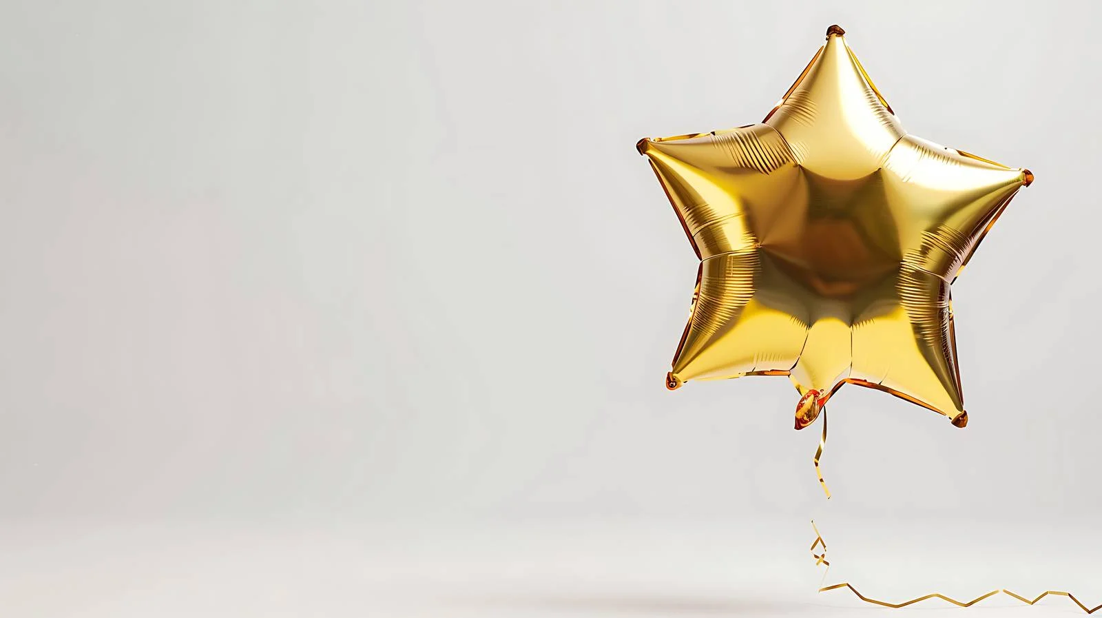 Golden Star Balloon on Bright Background — free download from Dotvec