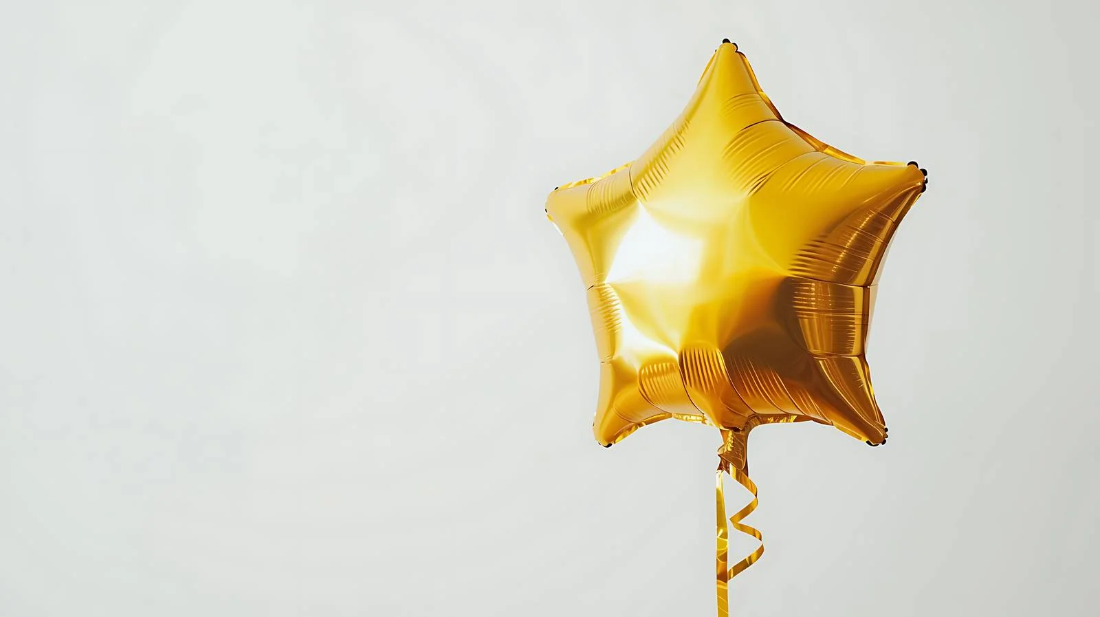 Golden Star Balloon on Bright Background — free download from Dotvec
