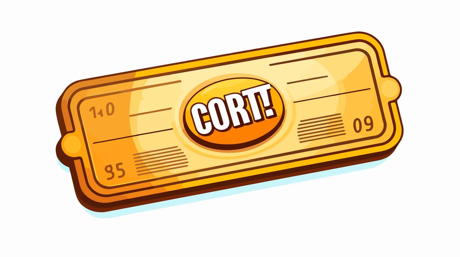 Golden Ticket Cartoon Illustration — free download from Dotvec