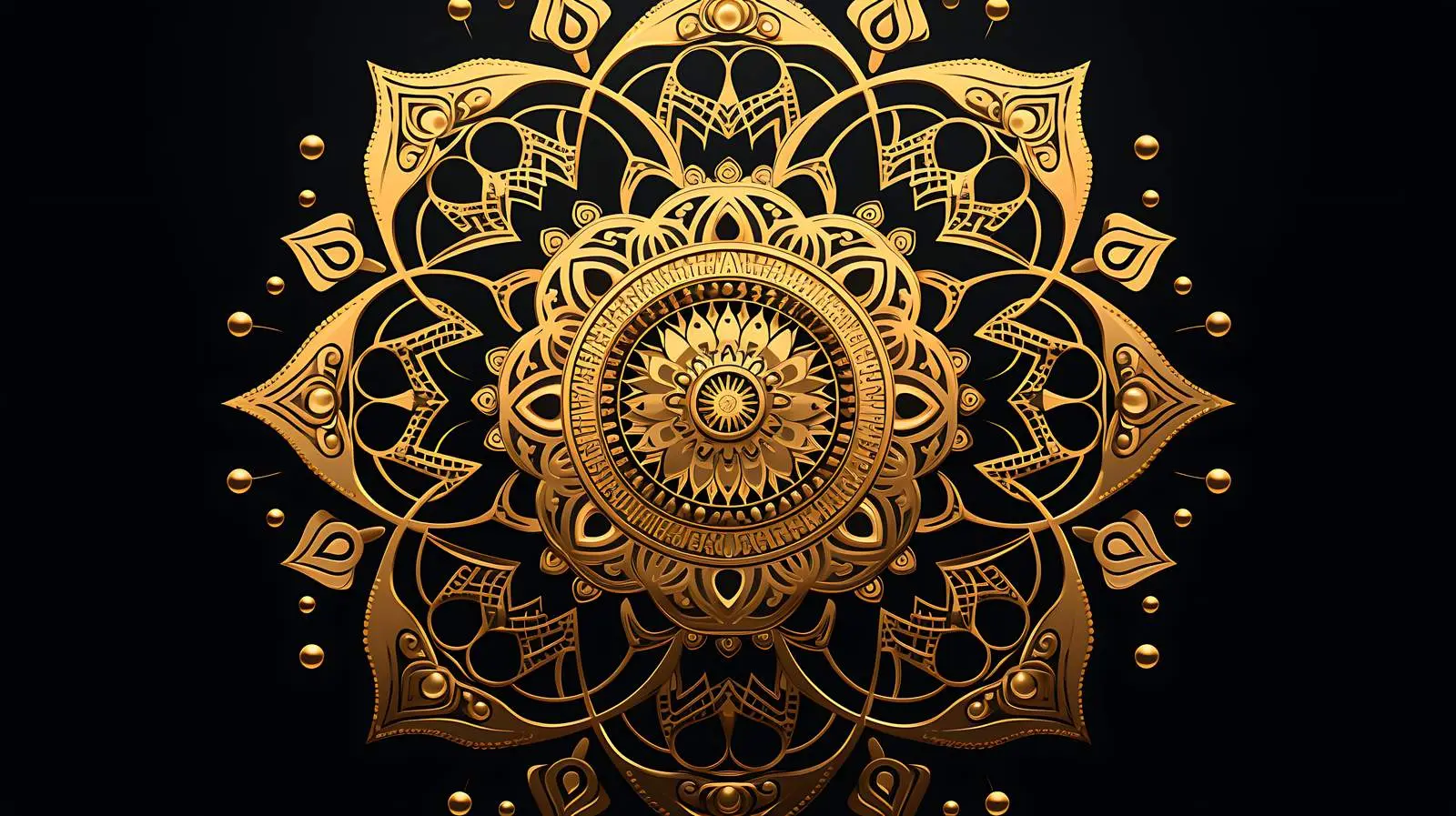 Elegant Arabian Mandala on Dark Background — free download from Dotvec