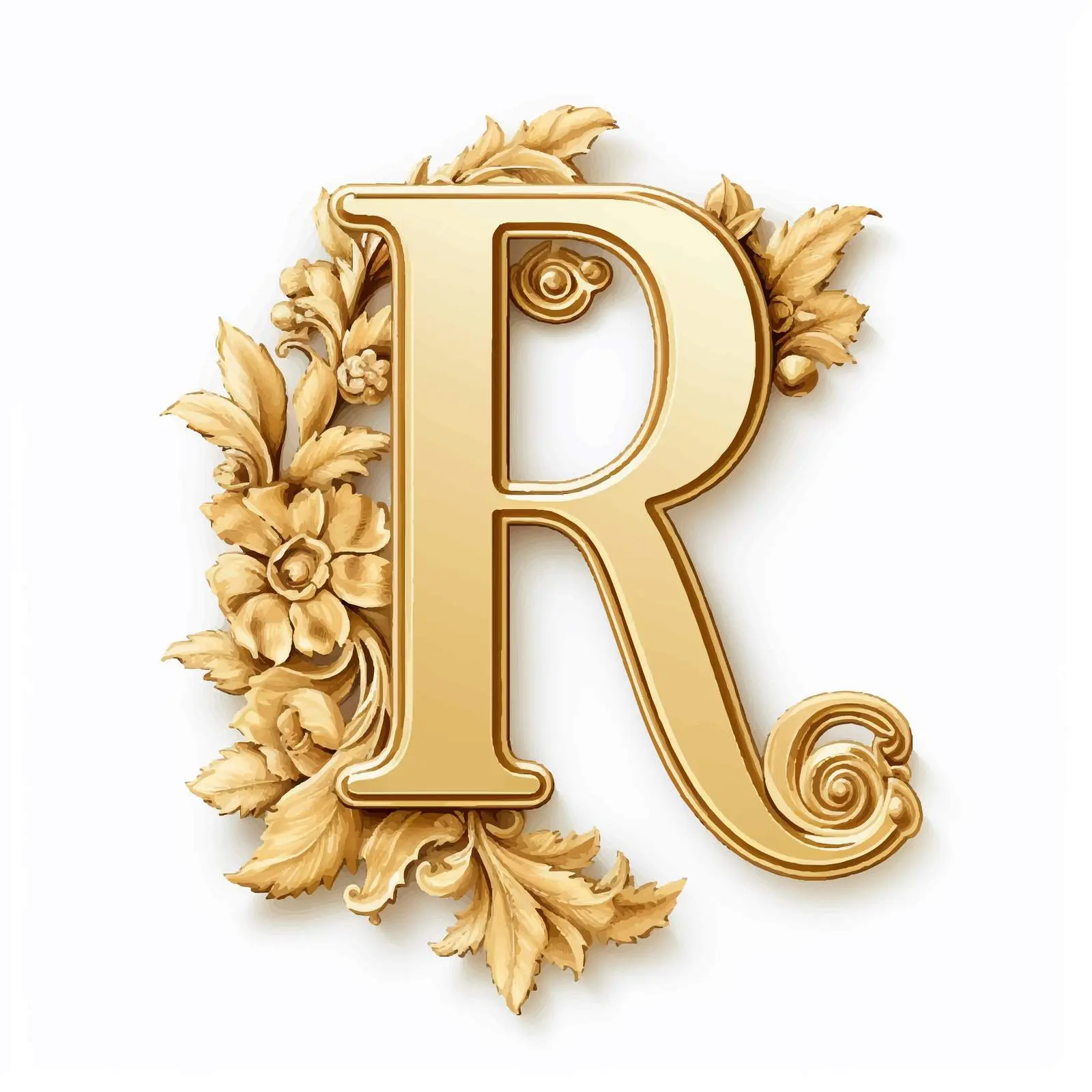 Classic Latin Letter R Scrapbook Tag Vector – free creative lettering image from Dotvec