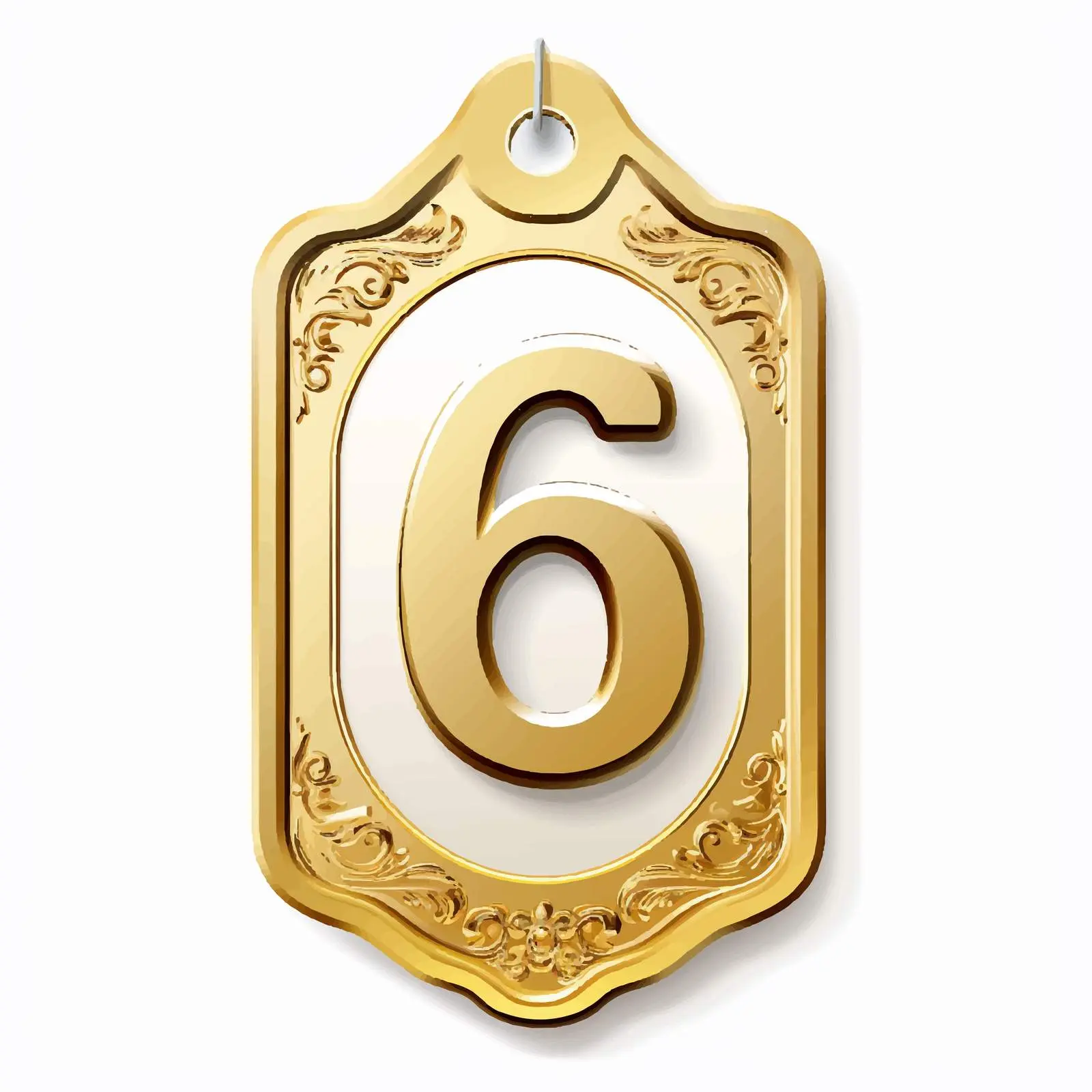 Golden Classic Scrapbook Tag Number 6 — free download from Dotvec