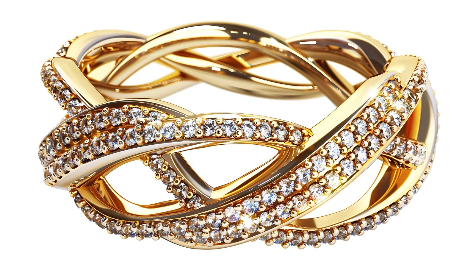 Luxurious Diamond Ring on White Background — free download from Dotvec