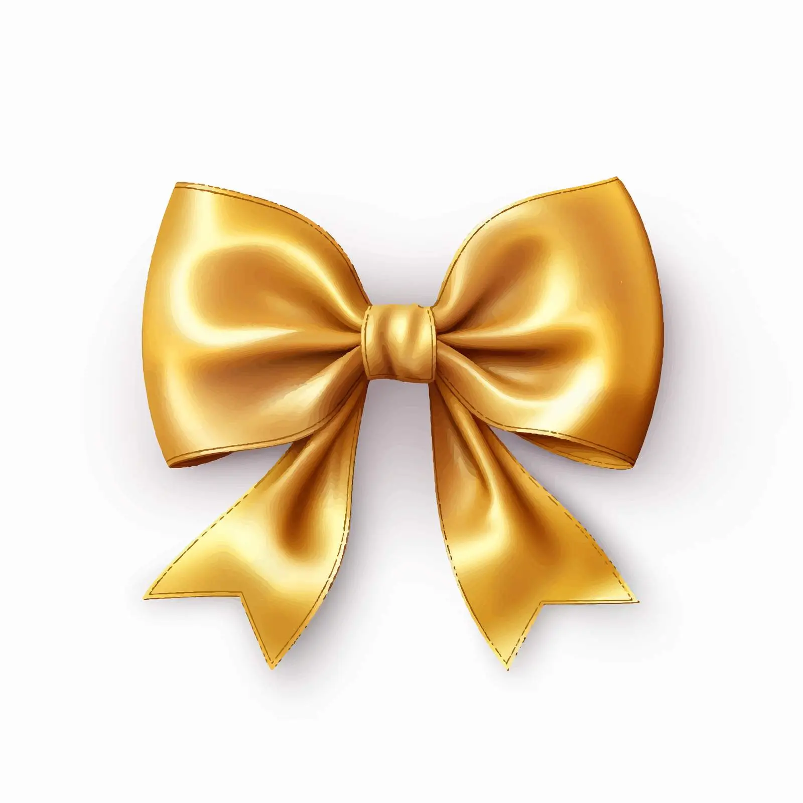 Elegant Golden Satin Ribbon with Bow Decoration – free satin image from Dotvec