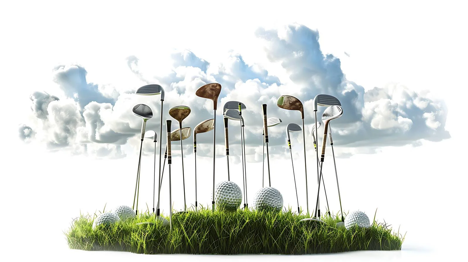Striking Golf Clubs on Dramatic Skies — free download from Dotvec
