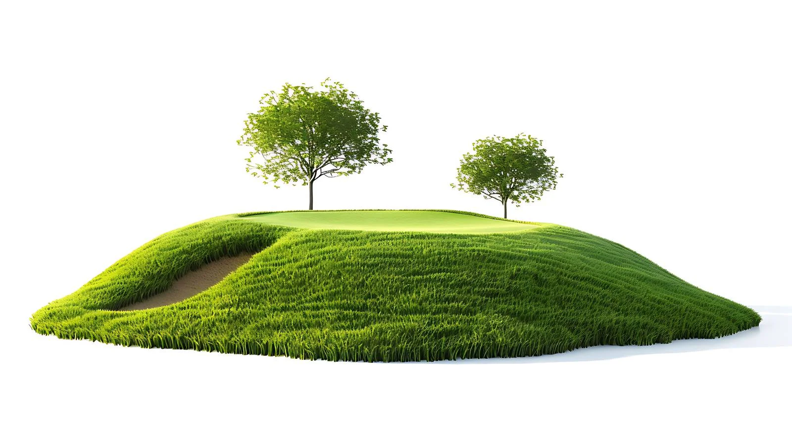 Late Afternoon Sunlight on Golf Course Green — free download from Dotvec