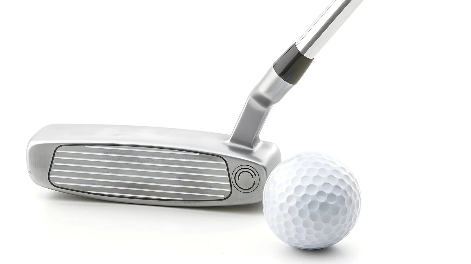 Professional Golf Putter with Ball on White — free download from Dotvec