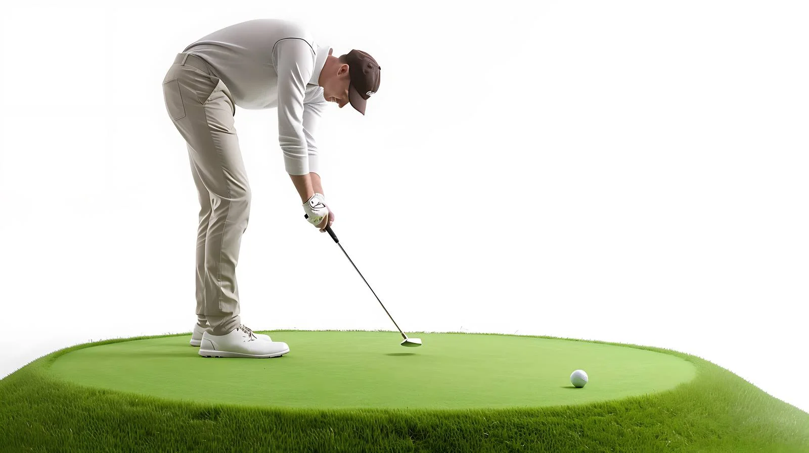 Pro Golfer Sinks Putt on Green — free download from Dotvec