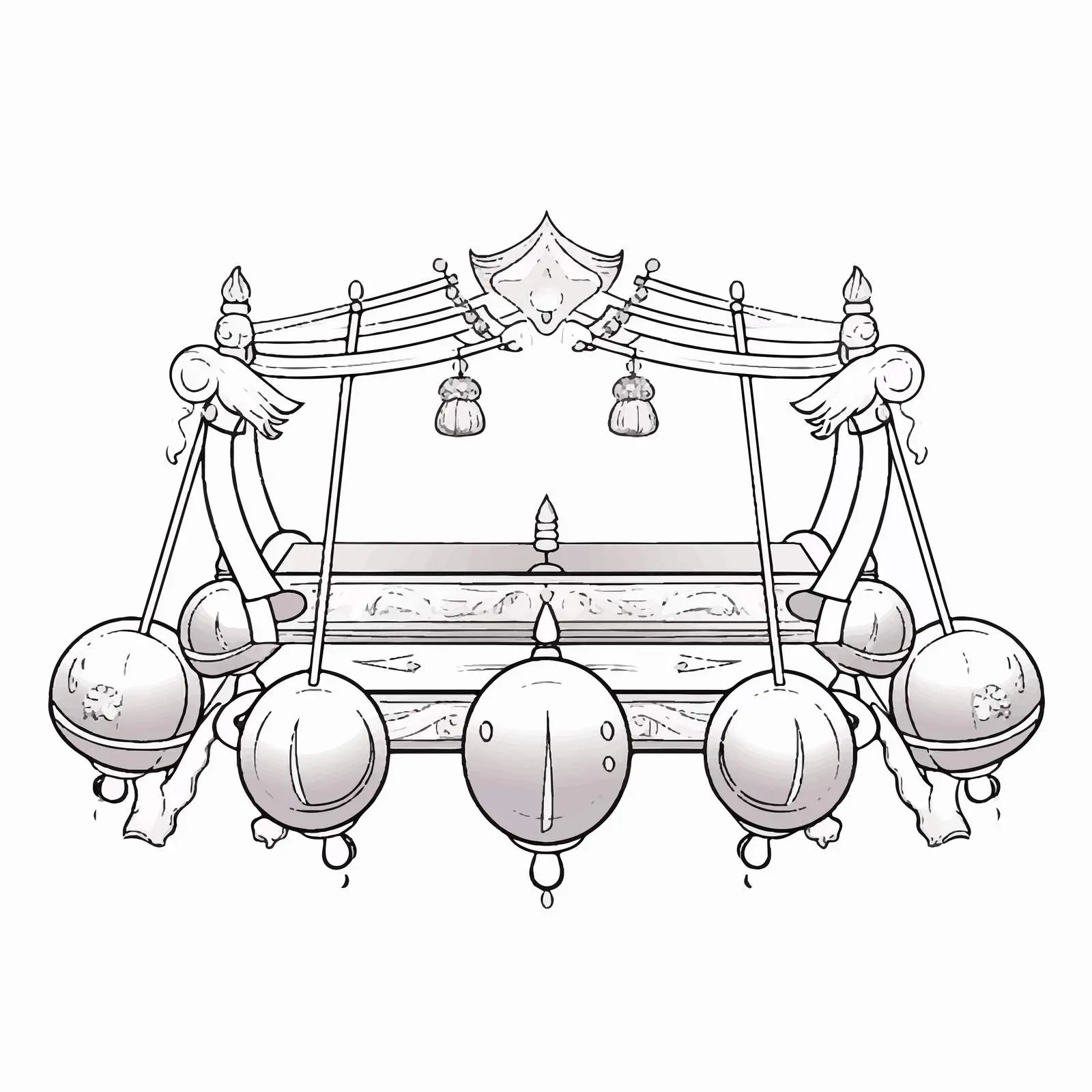 Gong Gamelan Vector Illustration on White Background — free download from Dotvec