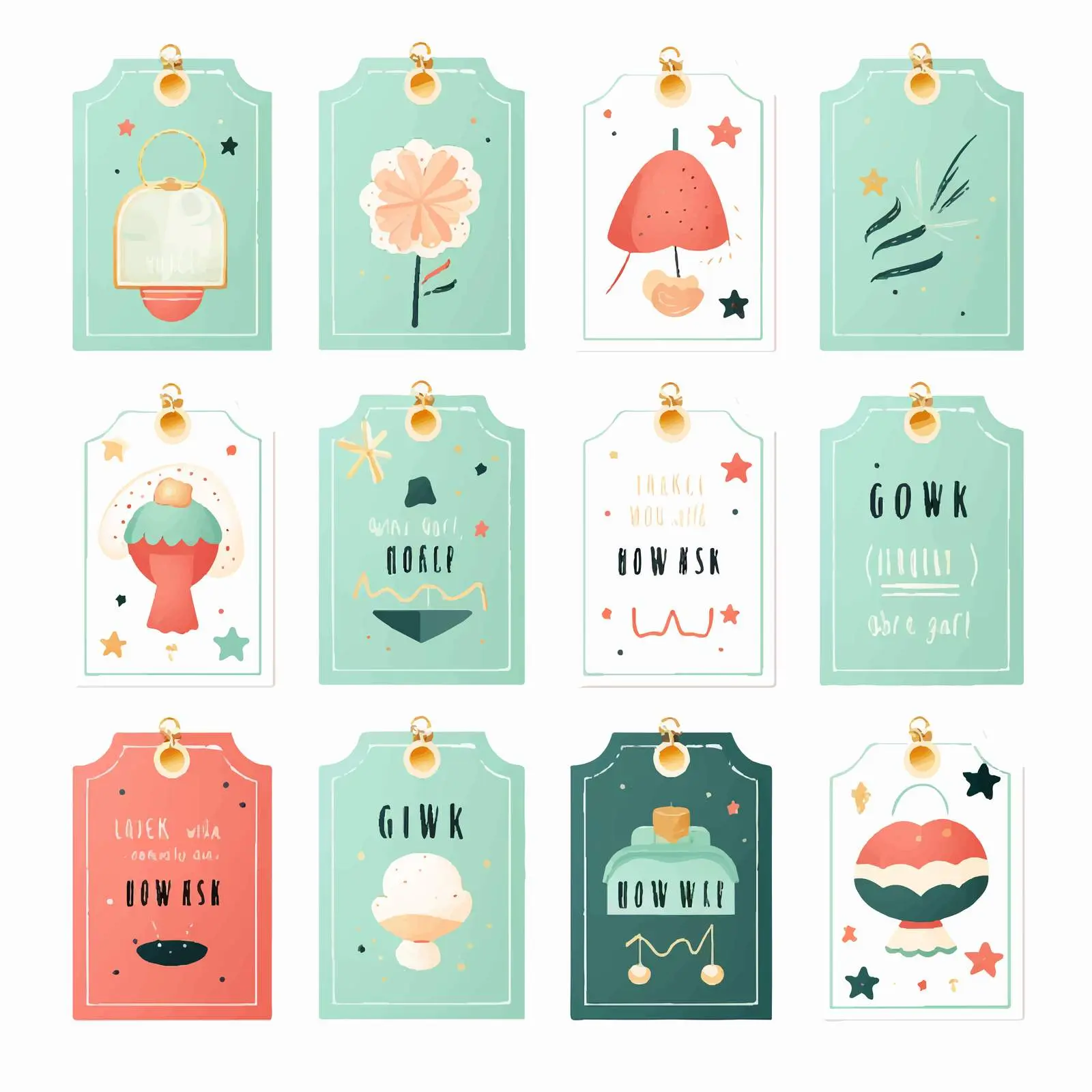 Cartoon Good Luck Wishes Cards Template Set — free download from Dotvec
