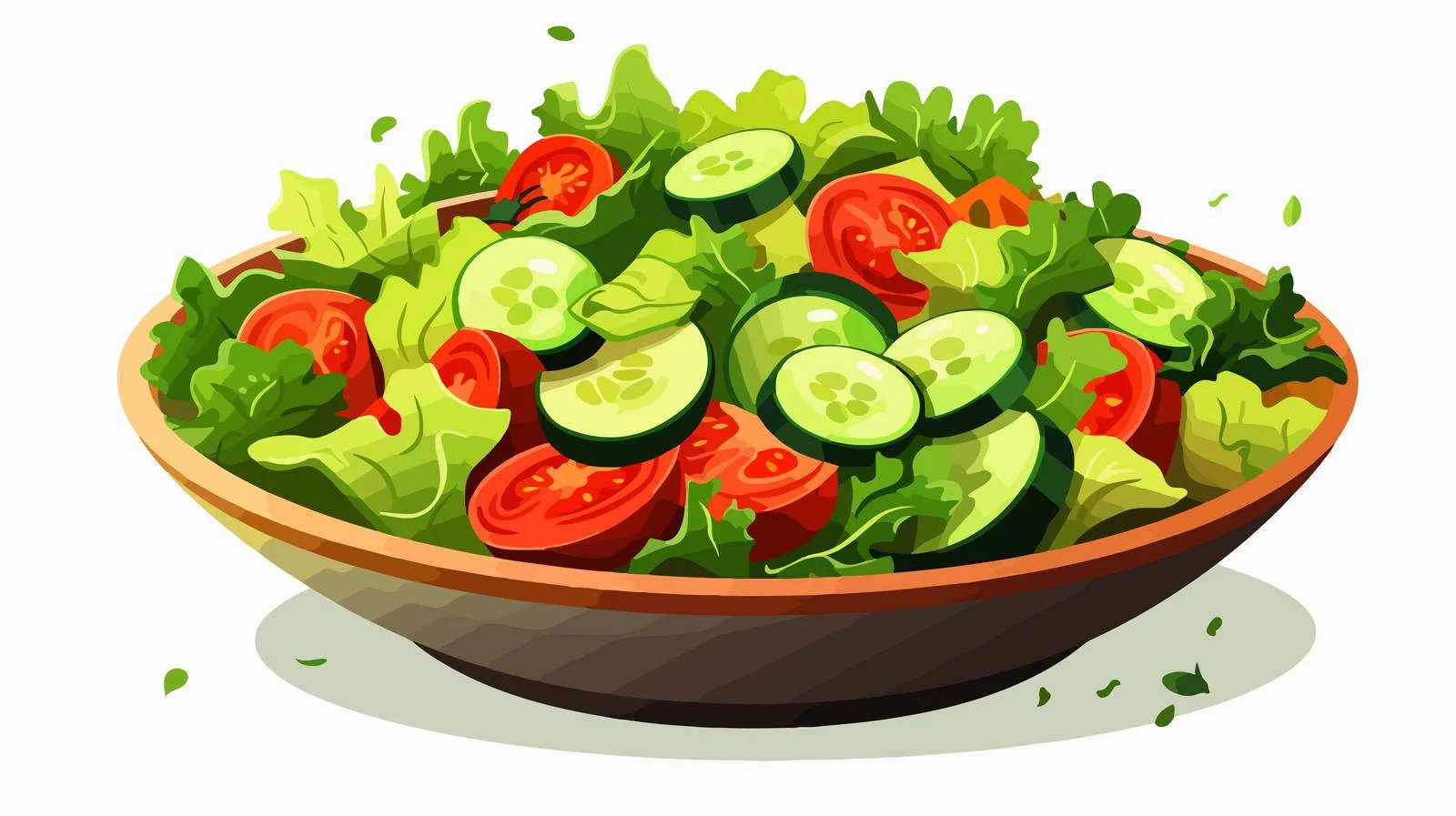 Nutritious Salad Cartoon Characters Mockup — free download from Dotvec