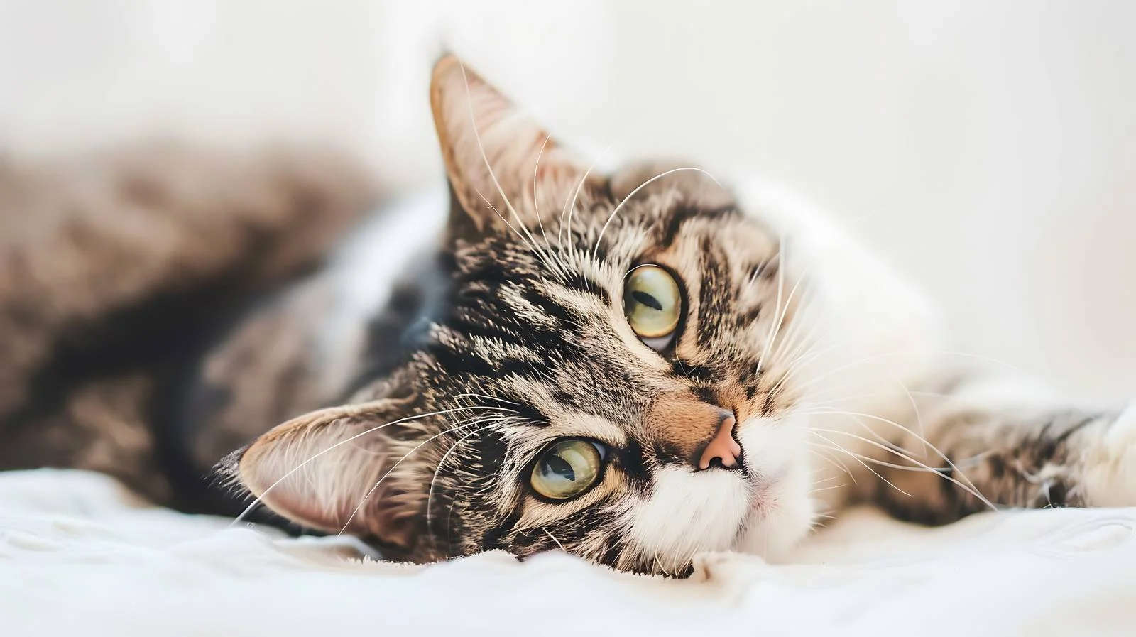 Elegant Cat Rests on Bright Background — free download from Dotvec