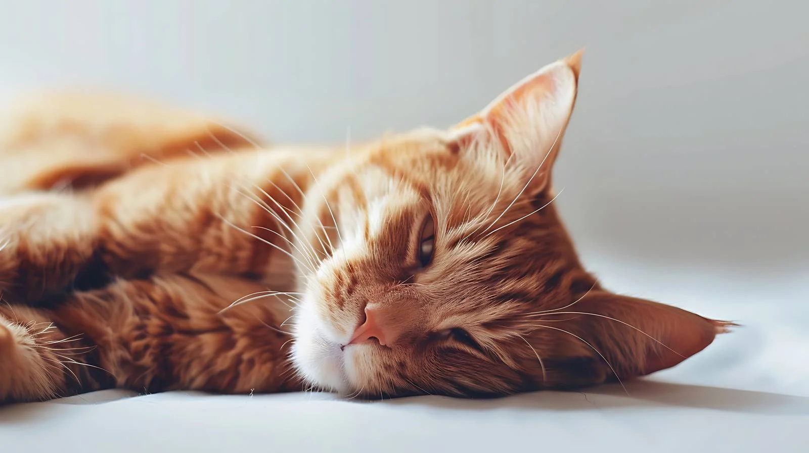 Elegant Cat Resting on Light Background — free download from Dotvec