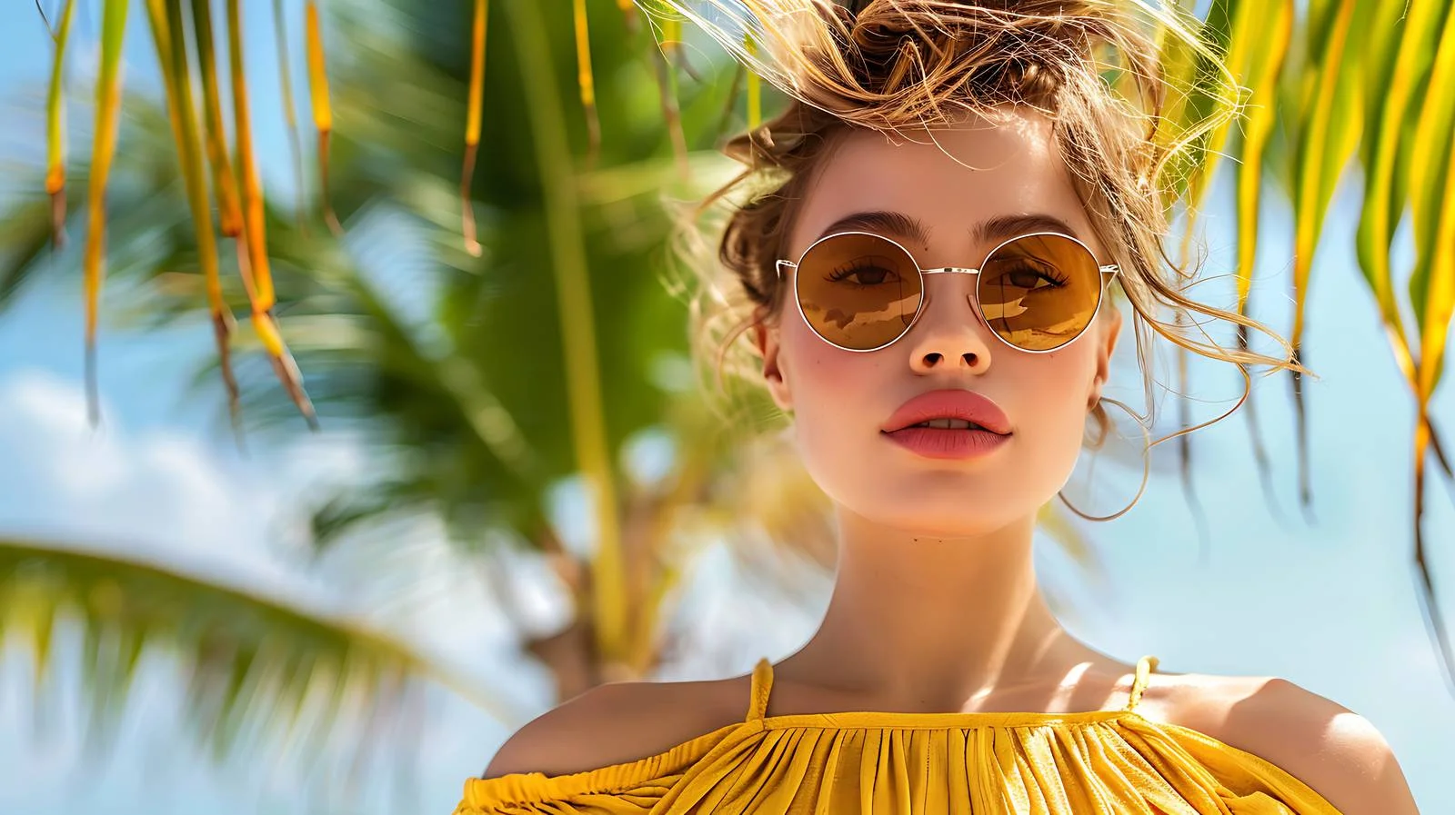 Fashion Model on Tropical Beach — free download from Dotvec