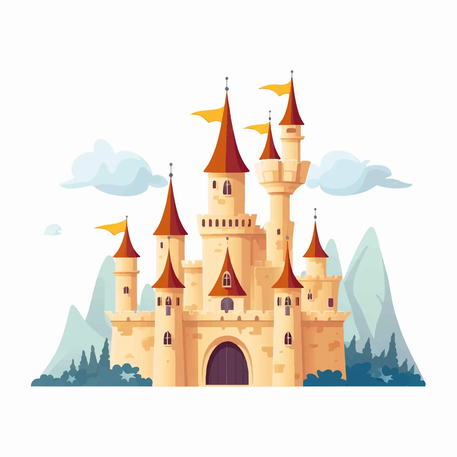 Gorgeous Medieval Castle Fairytale Fortress — free download from Dotvec
