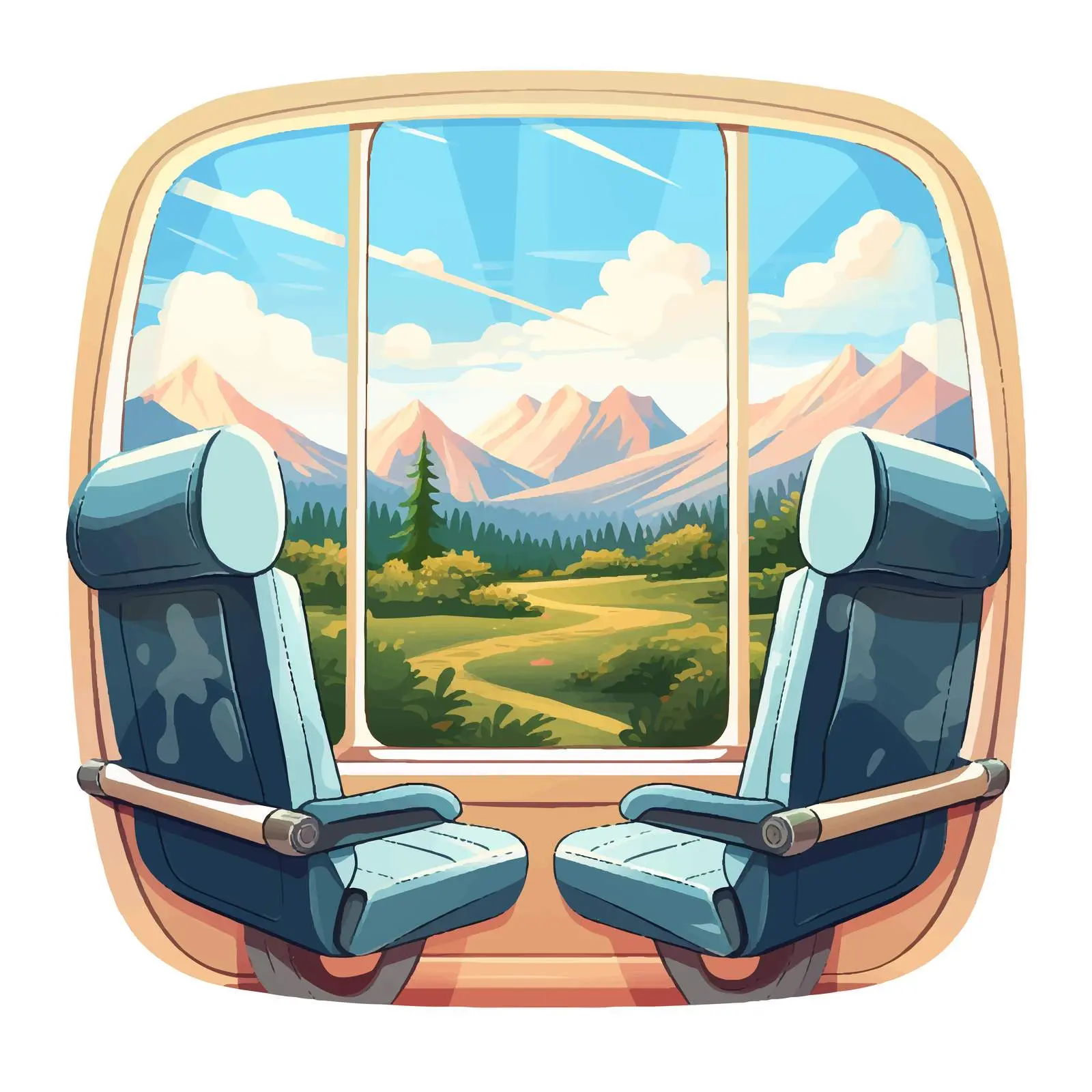 Stunning View from Train Window Interior — free download from Dotvec