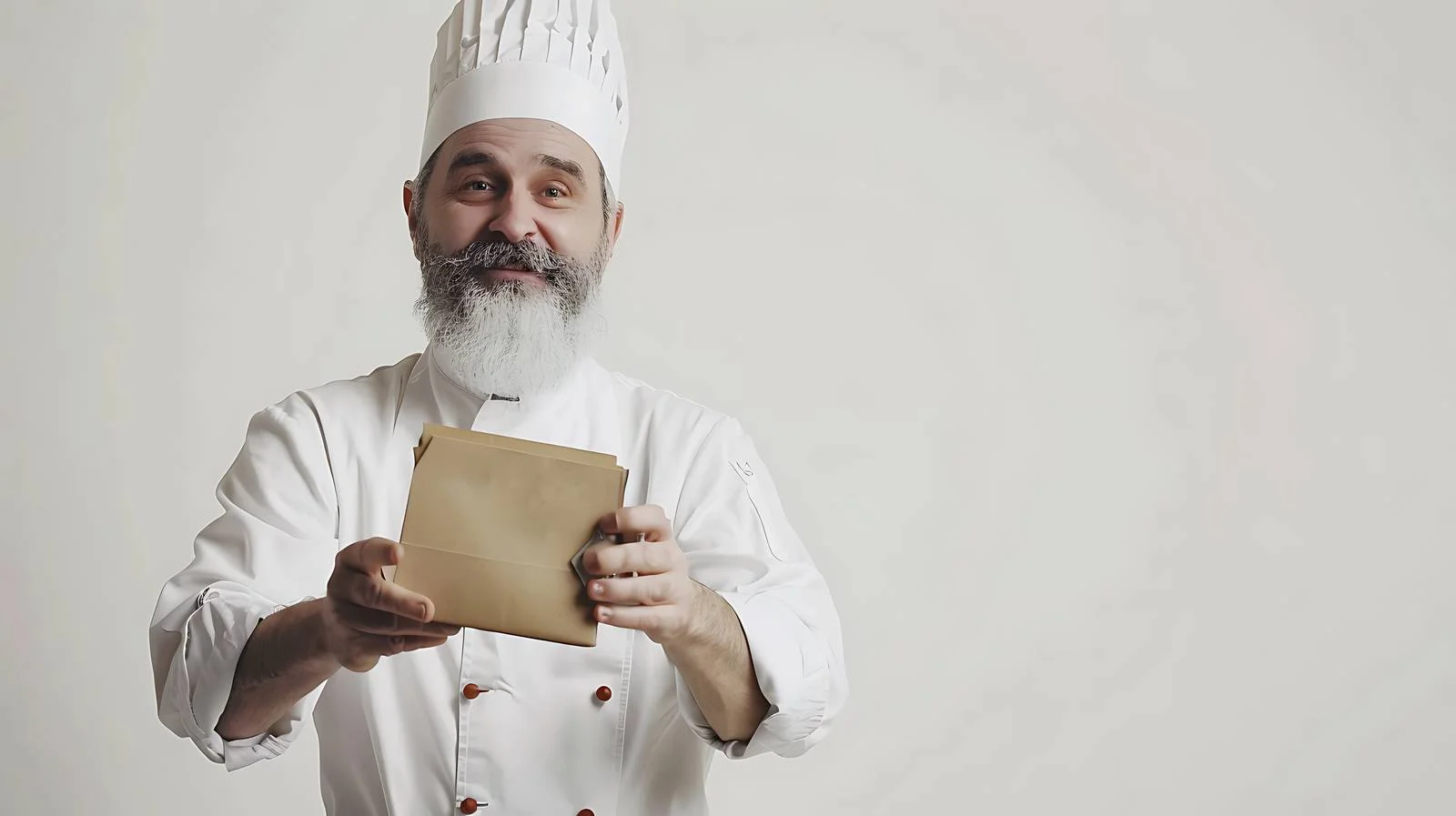 Professional Chef with Order on White Background — free download from Dotvec