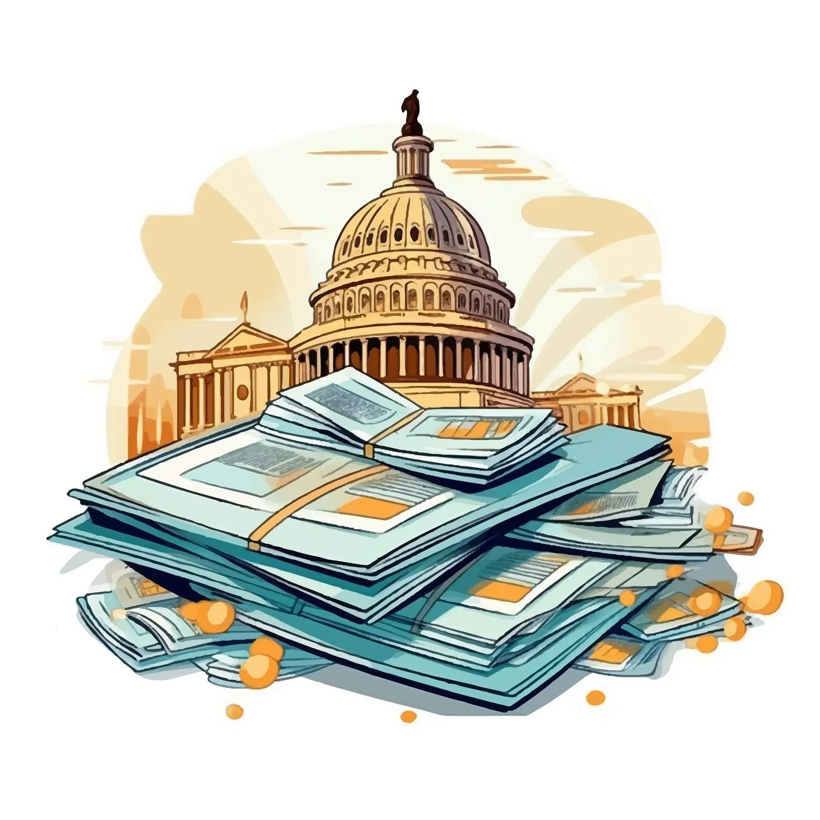 Government Taxes Payment Graphic Design Illustration – free account image from Dotvec