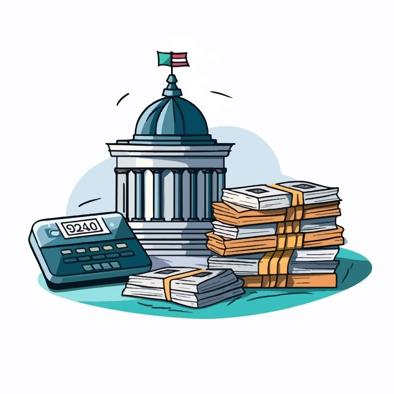 Government Taxes Payment Vector Illustration — free download from Dotvec